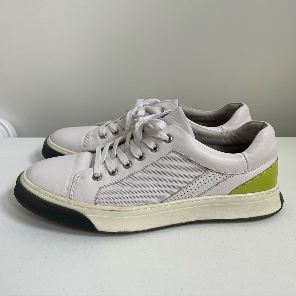 ROBERT GRAHAM 'PROTOTYPE’ MENS White Leather Sneaker Size 11